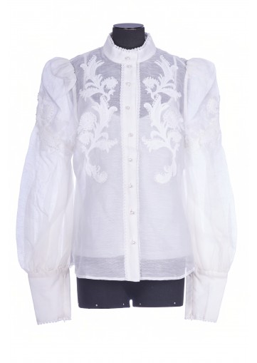 WONDERLAND APPLIQUE BLOUSE