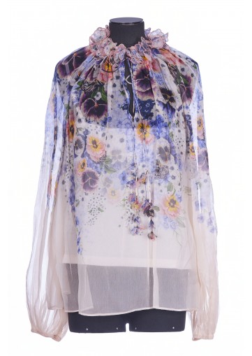 TAMA FLOWER COLLAR BLOUSE