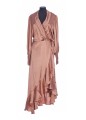 SILK WRAP MIDI DRESS