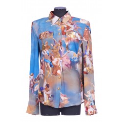 2 PKTS SKY PRINTED CREPE SHIRT