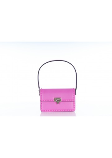 SHOULDER BAG VITELLO LISCIO/PLAT ROCKSTUD