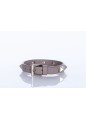 LEATHER BRACELET VITELLO/PLATINUM ROCKSTUD (8x8mm)