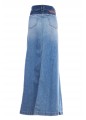 PANELED BLUE DENIM SKIRT