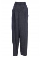 PLEATED WIDE LEG TROUSERS