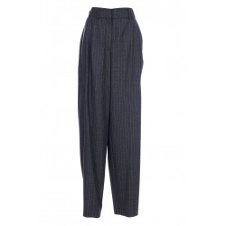 PLEATED WIDE LEG TROUSERS