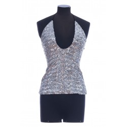 ALIX TOP STRETCH MACHINE SEQUINS