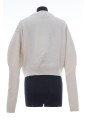 CRWNK CROP JUMPER-WOOL CASHMERE PLAIN/RIB KNIT