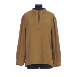 LOOSE FIT WOOL TWILL BLOUSE