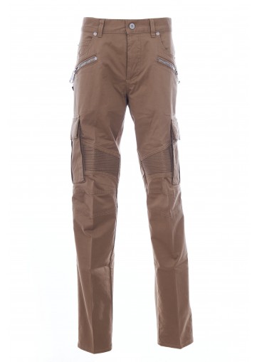 TAPERED COTTON CARGO PANTS