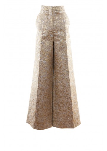 BROCADE WIDE-LEG PANTS