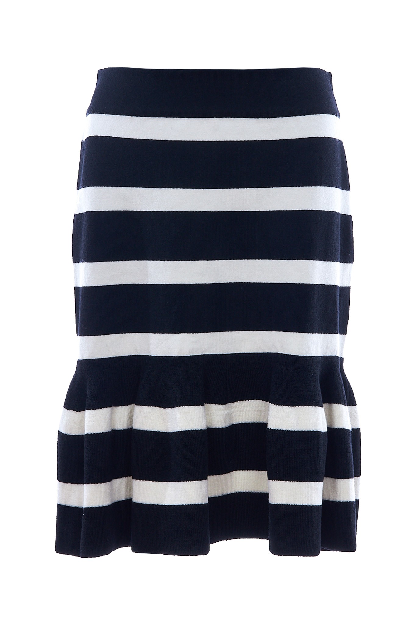RUFFL DTL STRP SKIRT STRIPE WOOL PLAIN/ Studio 14