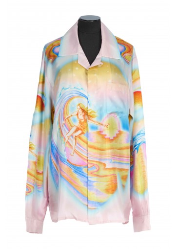 LONG SLEEVE CUBAN COLLAR SHIRT
