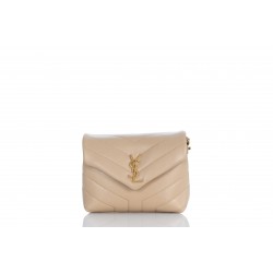 TOY STRAP BAG LOULOU CUIR SOUPLE BRILLANT MATELASSE
