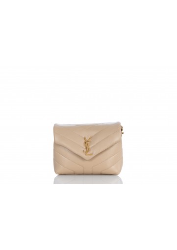 TOY STRAP BAG LOULOU CUIR SOUPLE BRILLANT MATELASSE