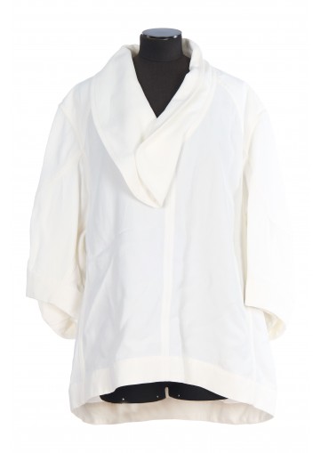 GRAINY VISCOSE LINEN COCOON SHIRT