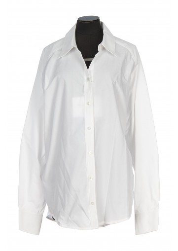 OVERSIZED BUTTON DOWN SHIRT W/ NECKLACE