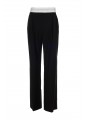 HIGH WAISTED PLEATED PANT WITH LOGO ELASTIC