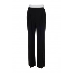 HIGH WAISTED PLEATED PANT WITH LOGO ELASTIC