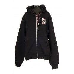 SWEAT À CAPUCHE ZIPPÉ EN CAOUTCHOUC