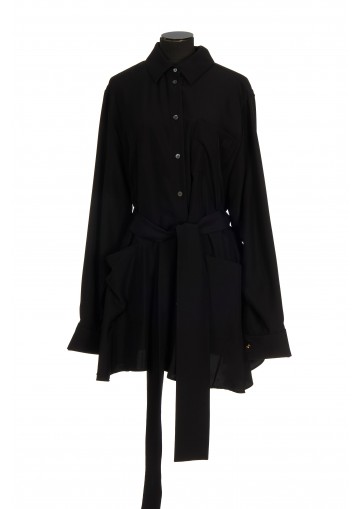 BELTED BLOUSE
