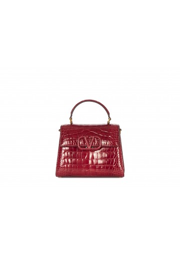 SMALL TOP HANDLE BAG VSLING COCCODRILLO LUCIDO