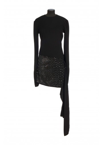 MINI ROBE THERMOSTRASS SABLE