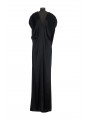 SATIN V NECK GOWN