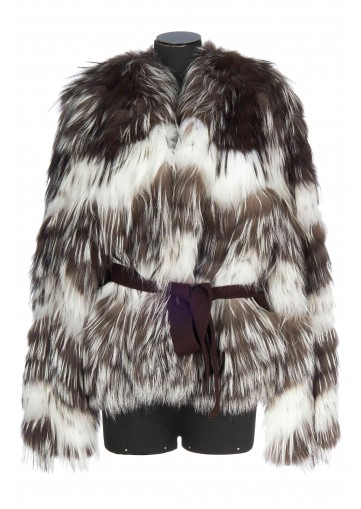 VESTE 55CM RENARD MAILLE MERINOS