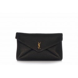 ENVELOPE POUCH ON CHAIN AGNEAU GRAINE