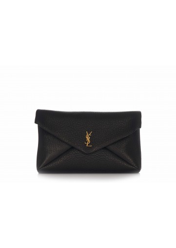 ENVELOPE POUCH ON CHAIN AGNEAU GRAINE