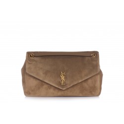 LARGE CALYPSO CHAIN BAGSUEDE SATIN