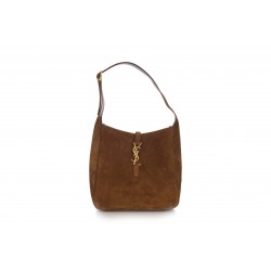 SMALL LE 5 A 7 SUPPLE SHOULDER BAG, SUEDE SATIN
