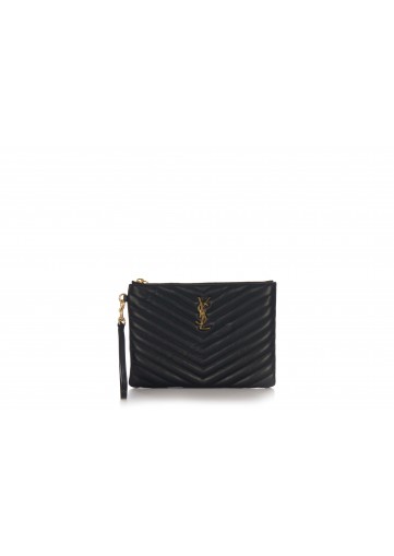 POUCH, CUIR SOUPLE SAINT LAURENT MATELASSE