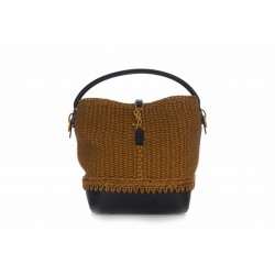 LE 37 BUCKET CORDE + CUIR VEGETAL