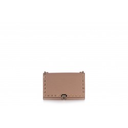 MINI BAG ROCKSTUD VITELLO STAMPA ALCE PLATINUM STUDS