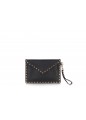 MEDIUM FLAT POUCH ROCKSTUD | VITELLO STAMPA ALCE