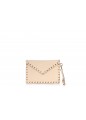MEDIUM FLAT POUCH ROCKSTUD | VITELLO STAMPA ALCE