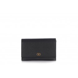 WALLET W/STRAP VLOGO SIGNATURE VIT. SOFT GRAIN/A