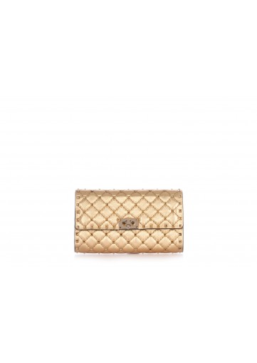 SHOULDER BAG ROCKSTUD SPIKE NAPPA LAMINATA/NAP