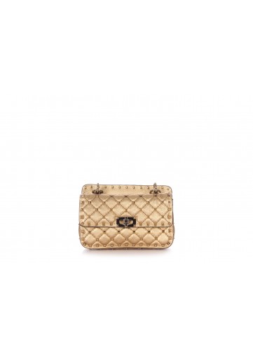 SMALL SHOULDER BAG ROCKSTUD SPIKE NAPPA LAMINAT