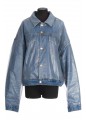 TRUCKER JACKET W/ SHEER OUTER LAYER