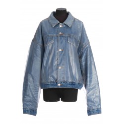 TRUCKER JACKET W/ SHEER OUTER LAYER