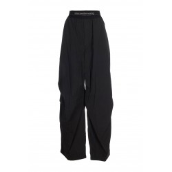 MID RISE PLEATED KNEE PANT W/ LOGO ELASTIC