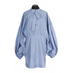 MINI DRESS DRAWSTRING STRIPE