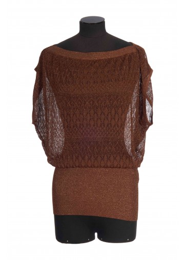 LACE TOP AWAKEN METALLIC