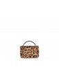 VANITY BAG WITH STRAP, PONY EFFET LEOPARD,