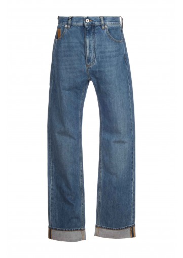 VINTAGE INDIGO STRAIGHT TURNED UP