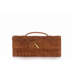 ANDIAMO CLUTCH LIGHT SUEDE CACHEMIRE
