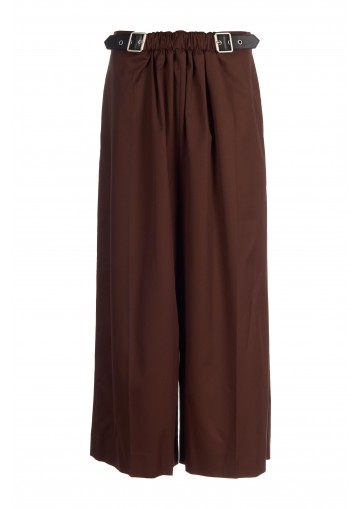 CROPPED BELTED TROUSERS