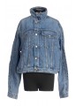 DENIM TRACK JACKET WITH EMBOSSED